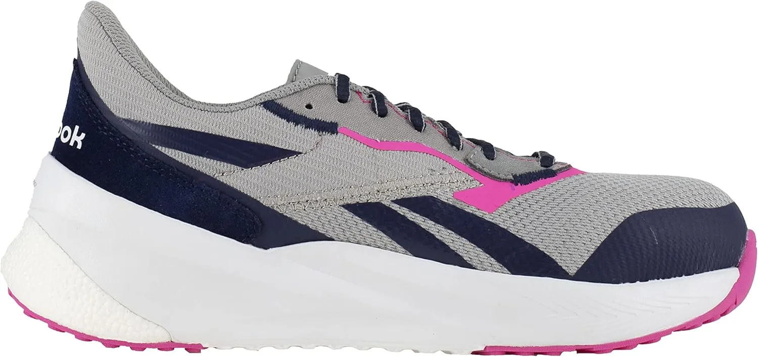 Reebok Women's Rb516 Floatride Energy Daily Work Athletic Composite Toe Shoe Grey/Navy and Pink Construction