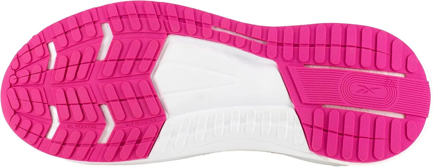Reebok Women's Rb516 Floatride Energy Daily Work Athletic Composite Toe Shoe Grey/Navy and Pink Construction