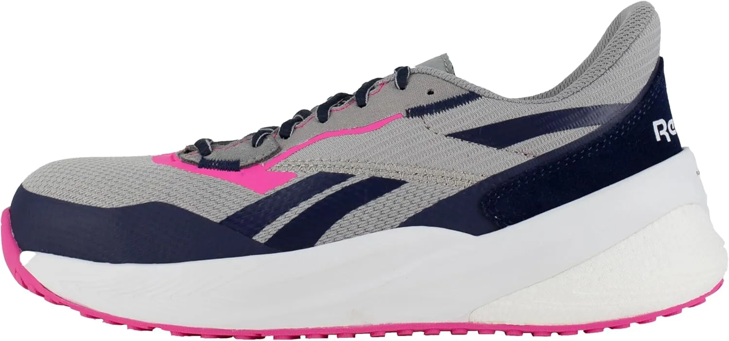 Reebok Women's Rb516 Floatride Energy Daily Work Athletic Composite Toe Shoe Grey/Navy and Pink Construction