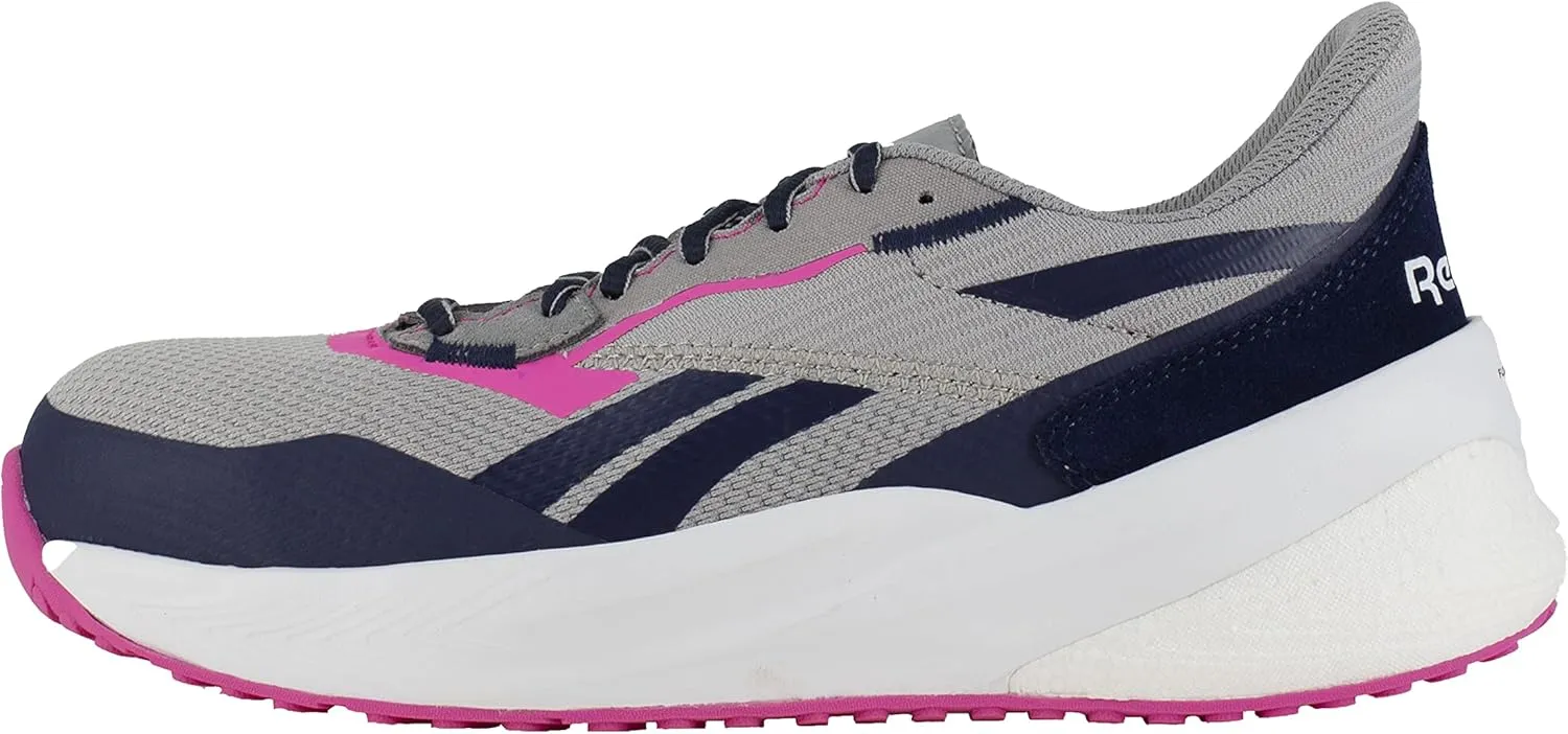 Reebok Women's Rb516 Floatride Energy Daily Work Athletic Composite Toe Shoe Grey/Navy and Pink Construction