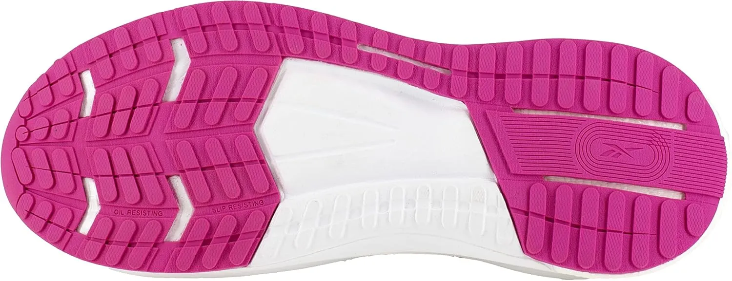 Reebok Women's Rb516 Floatride Energy Daily Work Athletic Composite Toe Shoe Grey/Navy and Pink Construction