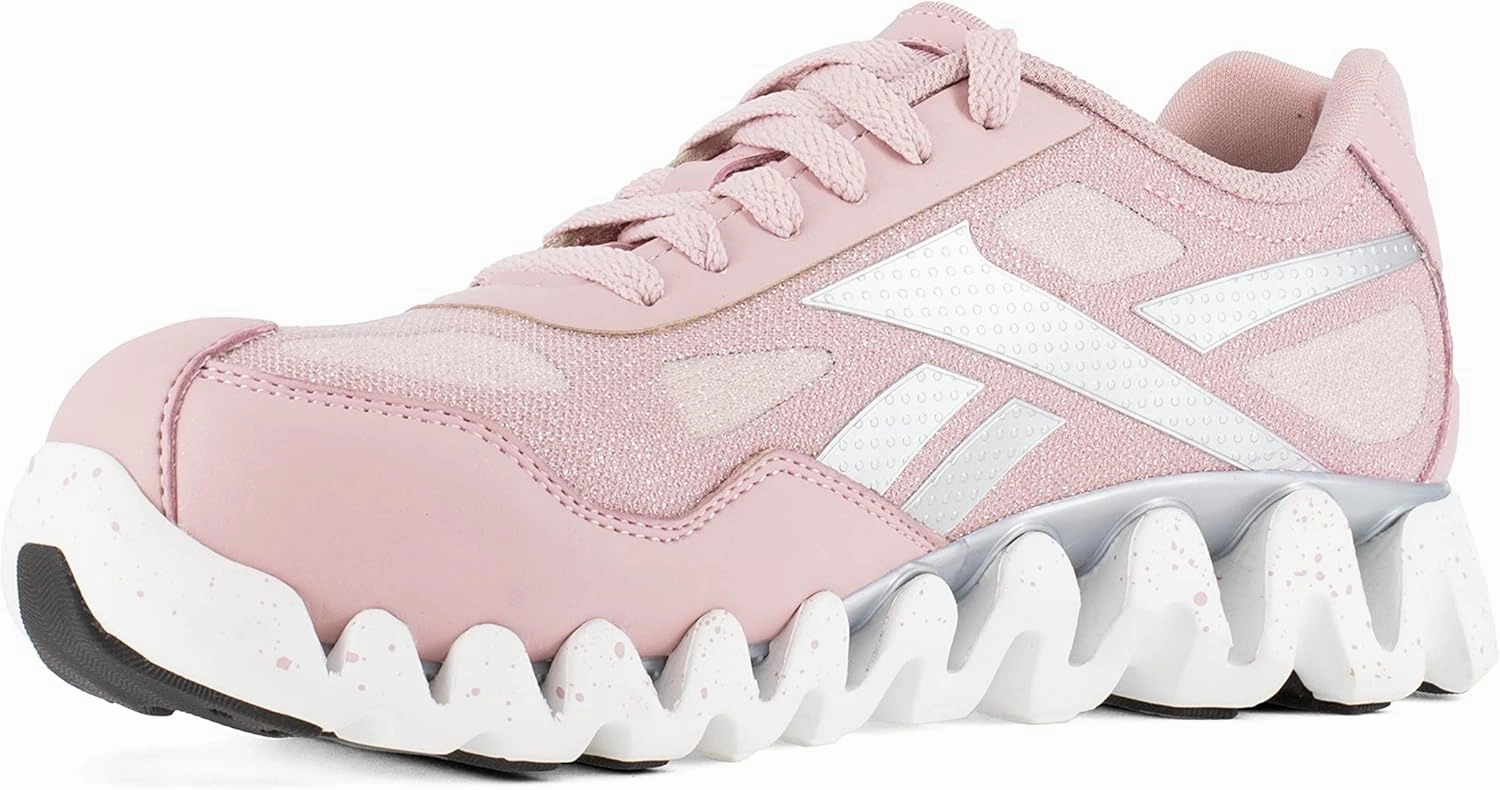 Reebok Women's Rb151 Zig Pulse Work Construction Shoe Pink Safety
