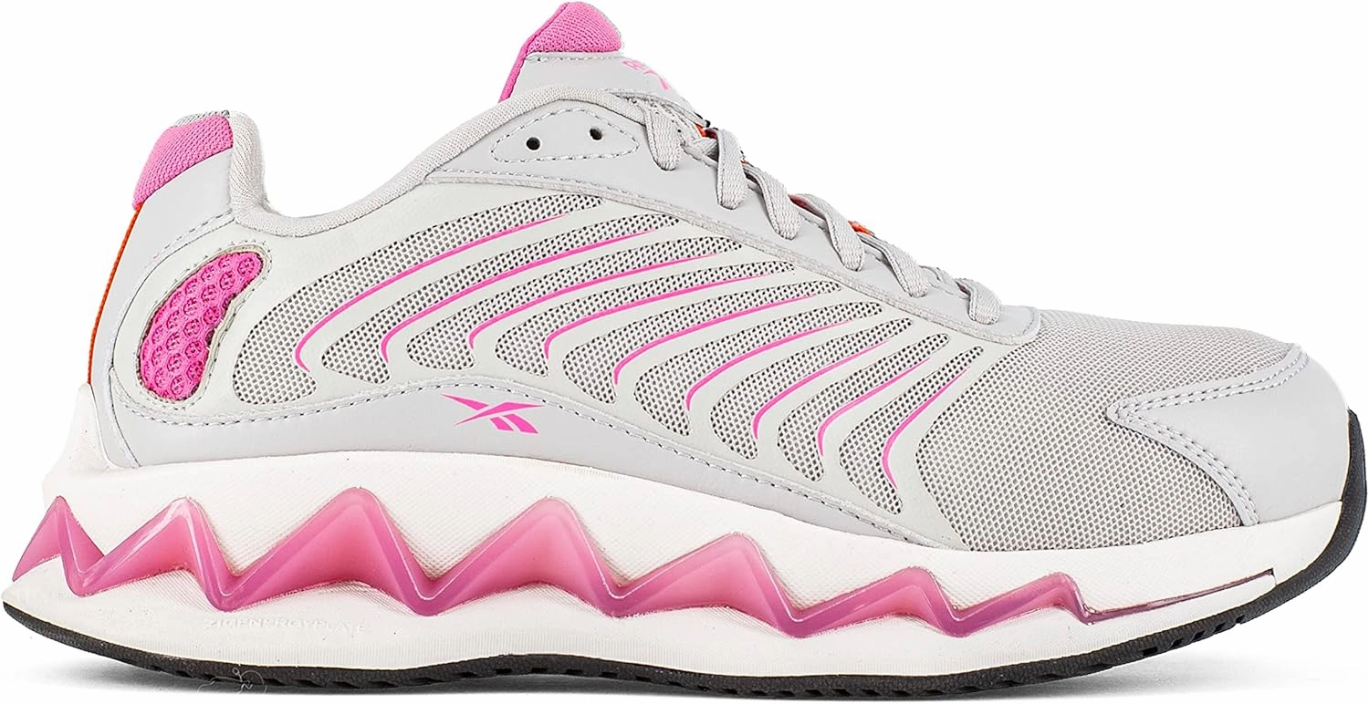 Reebok Women's Rb237 Zig Elusion Heritage Work Construction Shoe Light Grey Safety