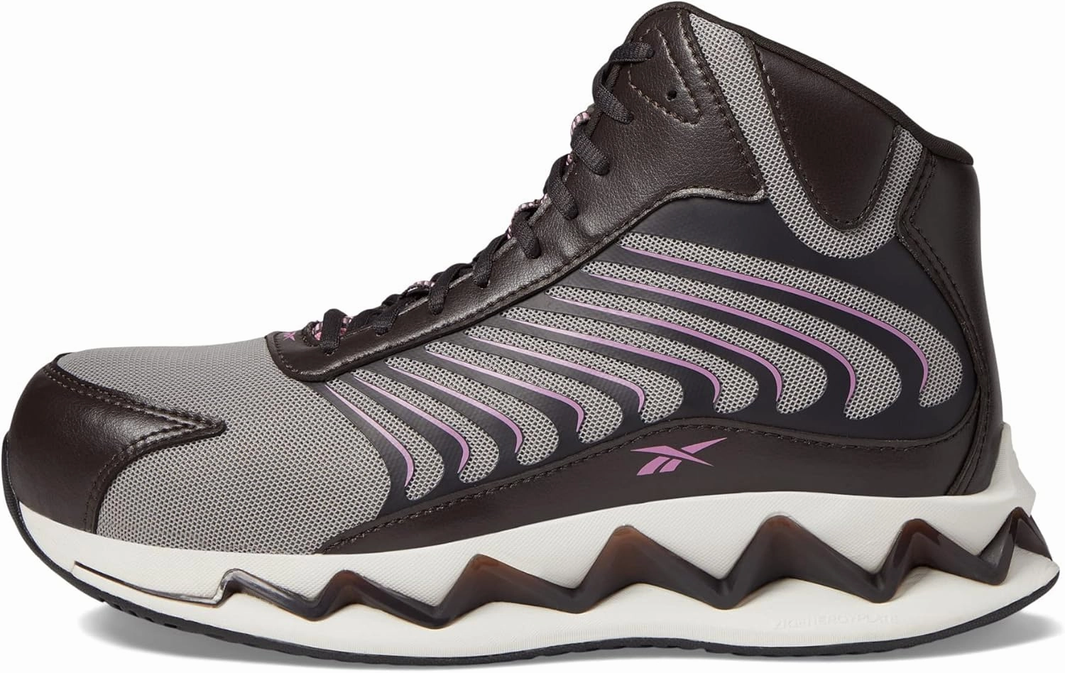 Reebok Women's Rb239 Zig Elusion Heritage Work Construction Shoe Dark Brown Safety