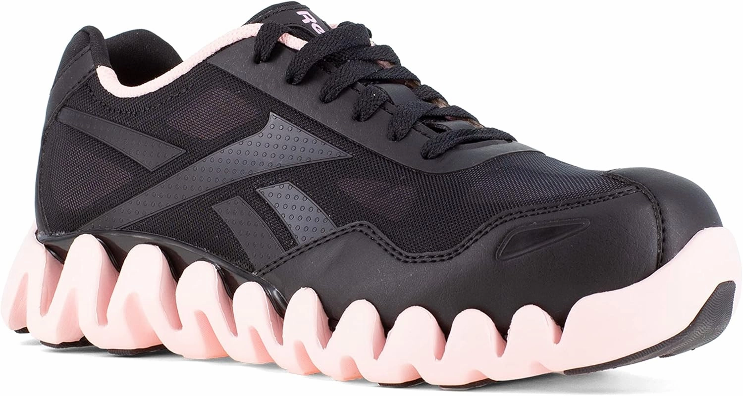 Reebok Work Women's RB321 Zig Pulse Work Construction Shoe Pink Safety, 9.5 Wide