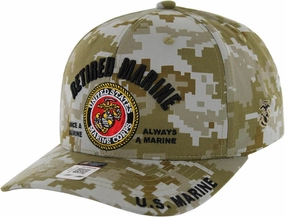 Retired US Marine Corps Veteran Hat for Men, Official Licensed USMC Veteran Hat Embroidered Adjustable Baseball Cap