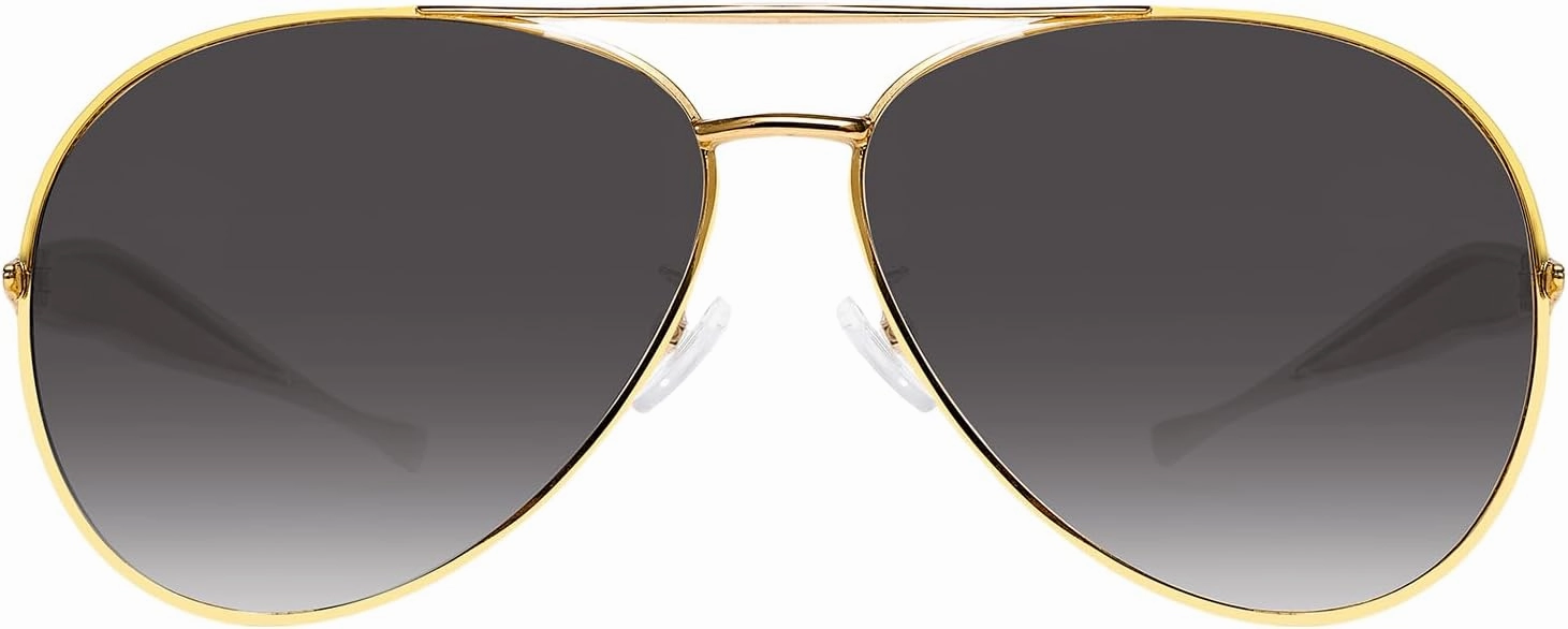 Retro Gold Aviator Sunglasses for Women Men, 2025 Metal Oversized 70s Aviators Sun Glasses