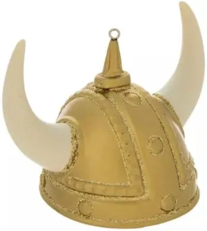 Robert Stanley Viking Helmet Glass Blown Ornament