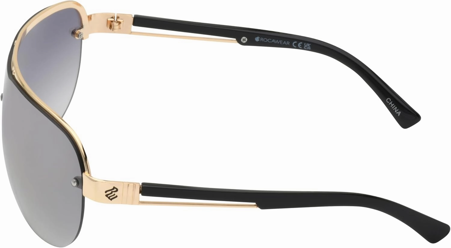 Rocawear R1555 Metal Shield Uv400 Protective Aviator Pilot Sunglasses. Gifts for Men with Flair, 142 Mm