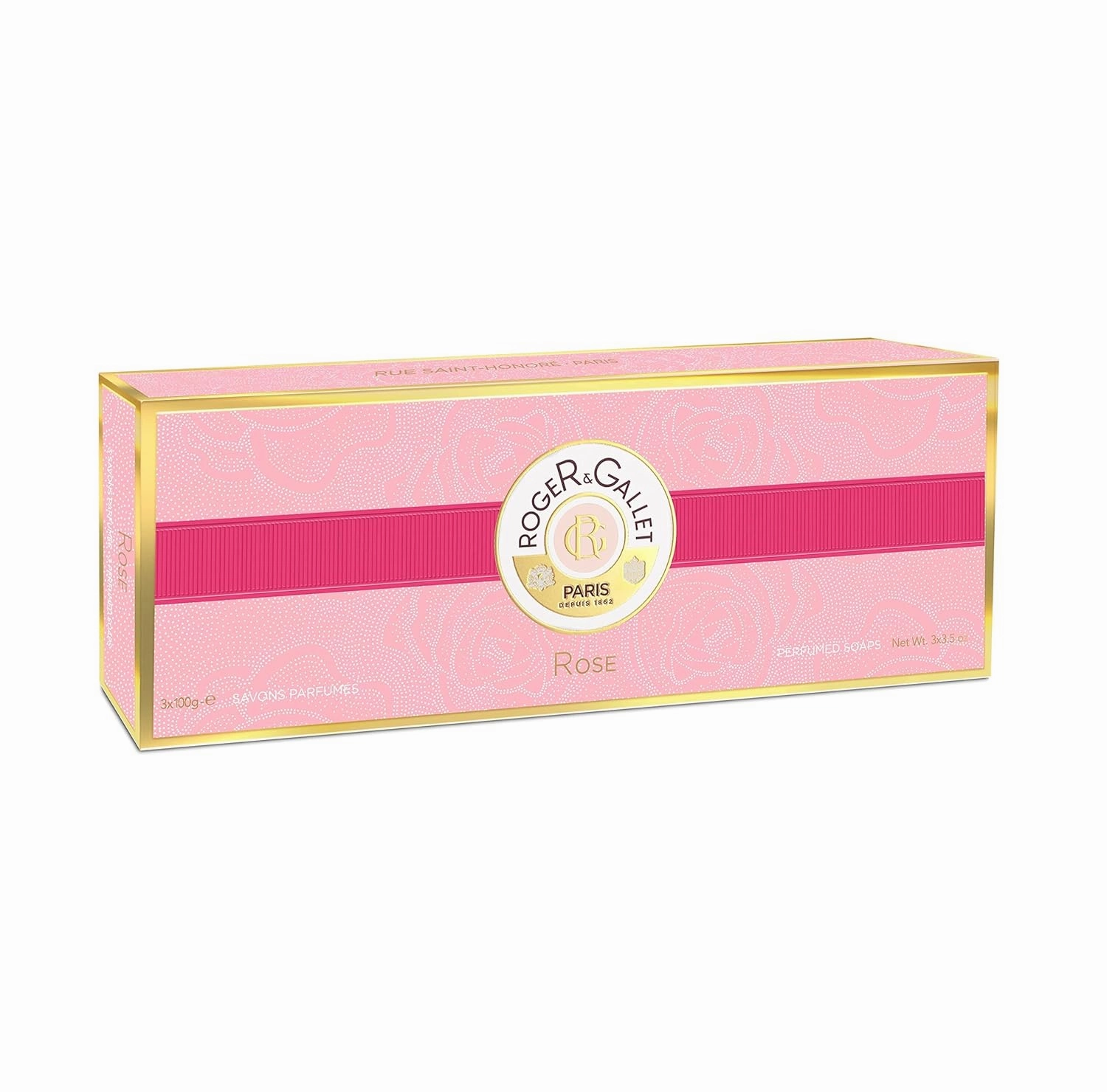 Roger & Gallet Perfumed Soap, Rose, 3 x 100 g