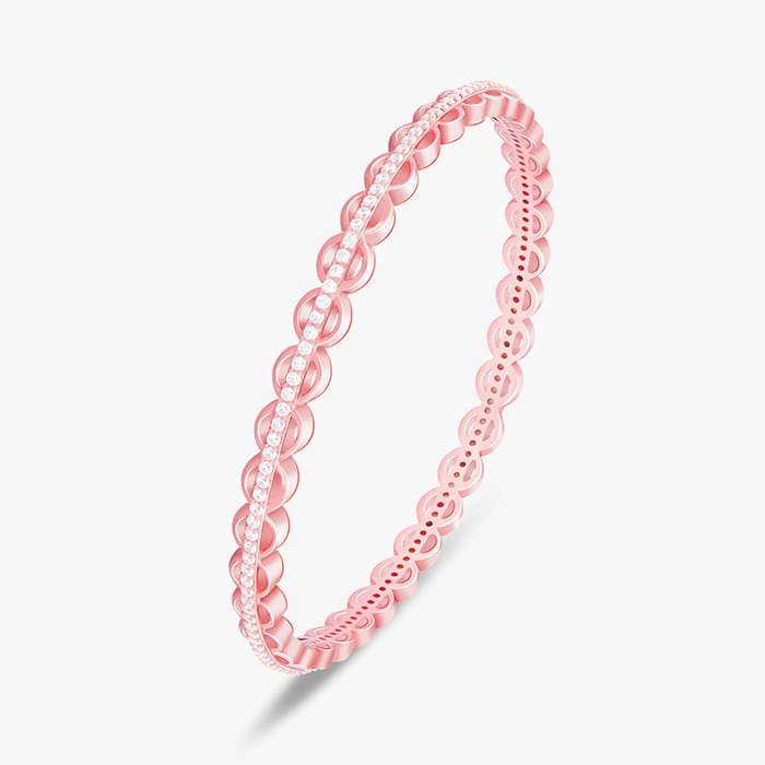 Rose Gold Gleaming Bangle