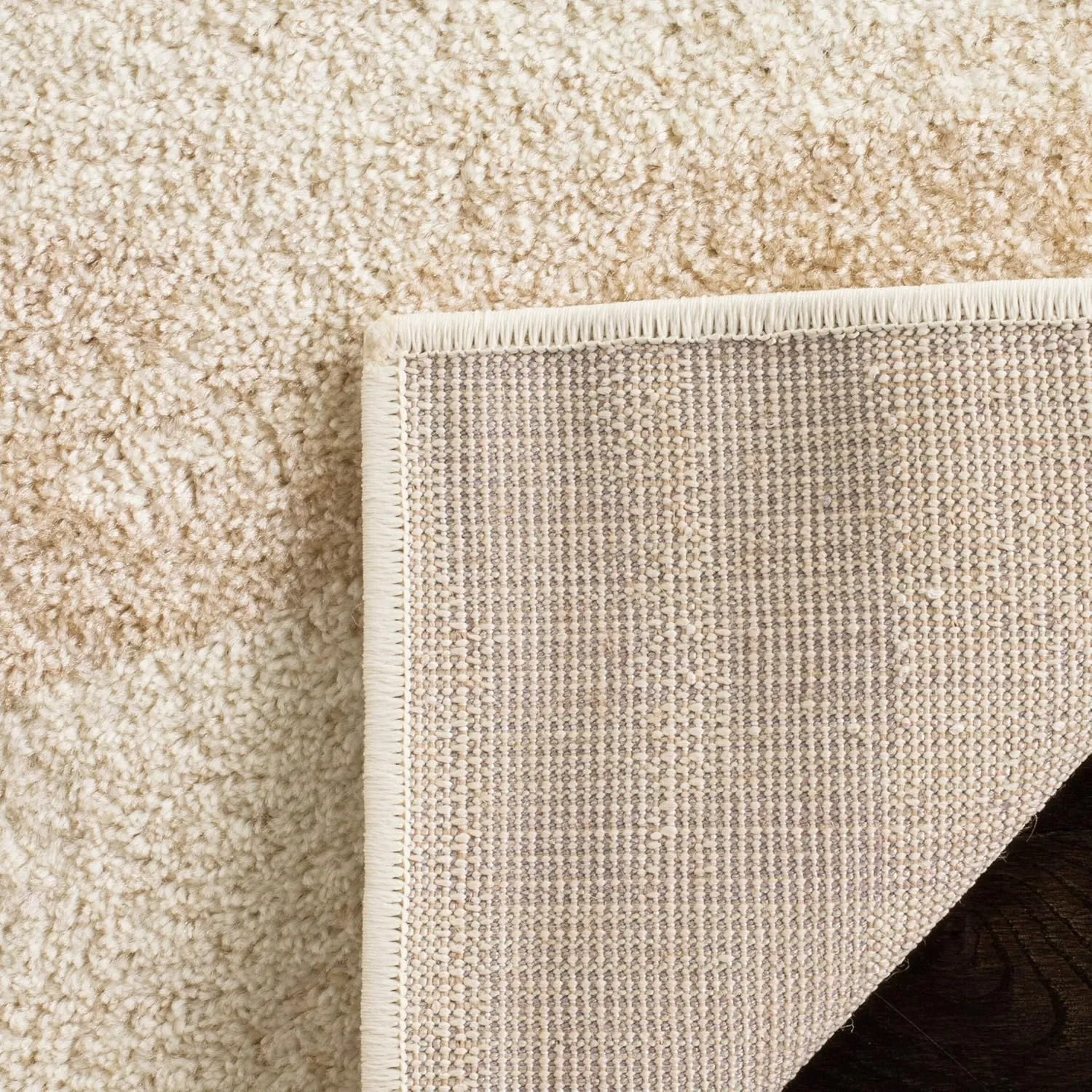 SAFAVIEH Adirondack Collection Area Rug - 9' x 12', Cream & Champagne, Modern Wave Distressed Design, Non-Shedding & Easy Care, Ideal for High Traffic Areas in Living Room, Bedroom (ADR125W)
