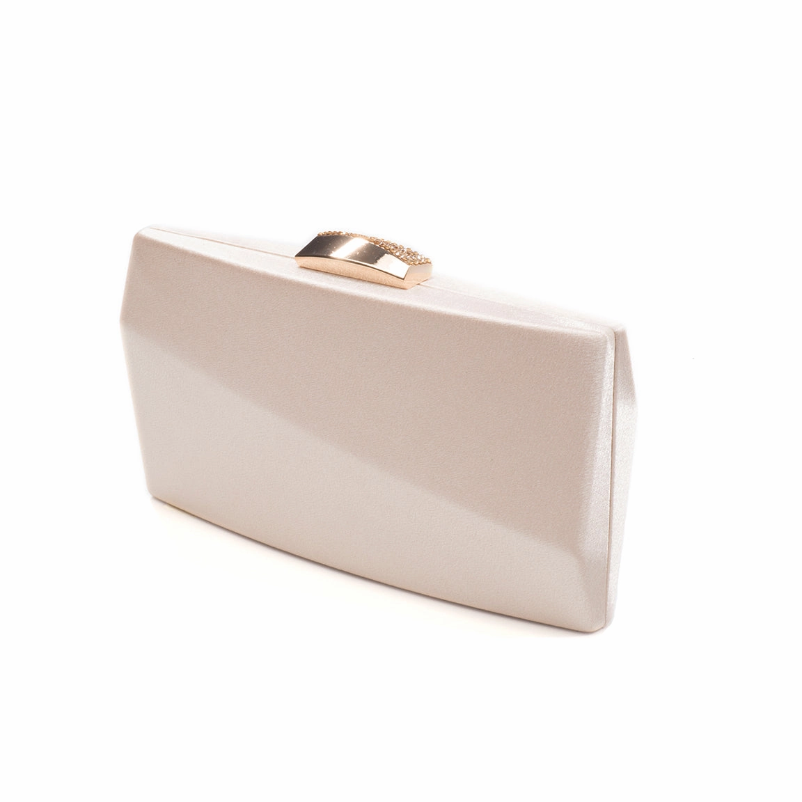 Sandro Satin Clutch (Rose Gold)