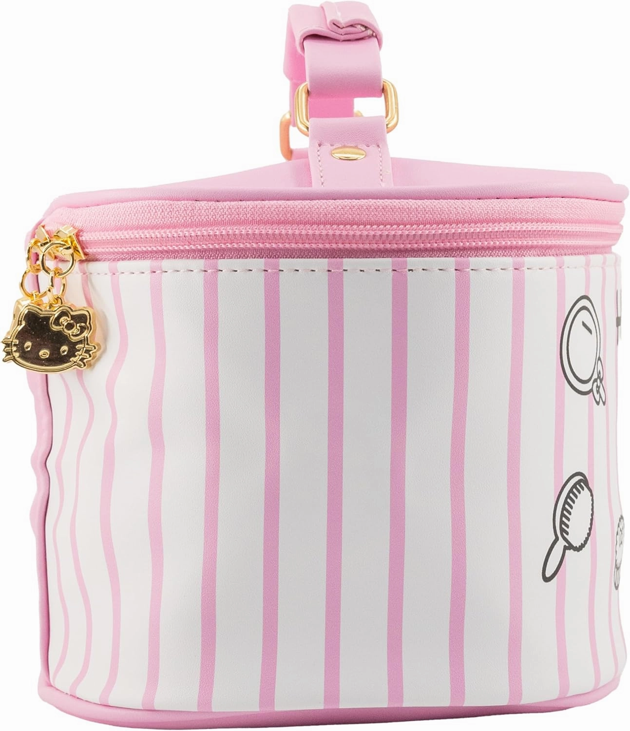 Sanrio Hello Kitty Makeup Bag – Makeup Organizer, Travel Toiletry Bag for Women & Girls | Cute Cosmetic Bag, Train Case for Kids, Travel Bag, Toiletry Bag for Women, Make up Storage | Ages 3 