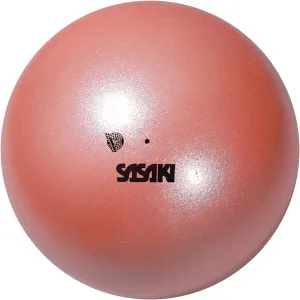 SASAKI M207MF Rhythmic Gymnastics Hand Tools Ball, International Gymnastics Federation Certified, Metallic Ball, Diameter 7.3 inches (18.5 cm), Apricot Pink (APCP)