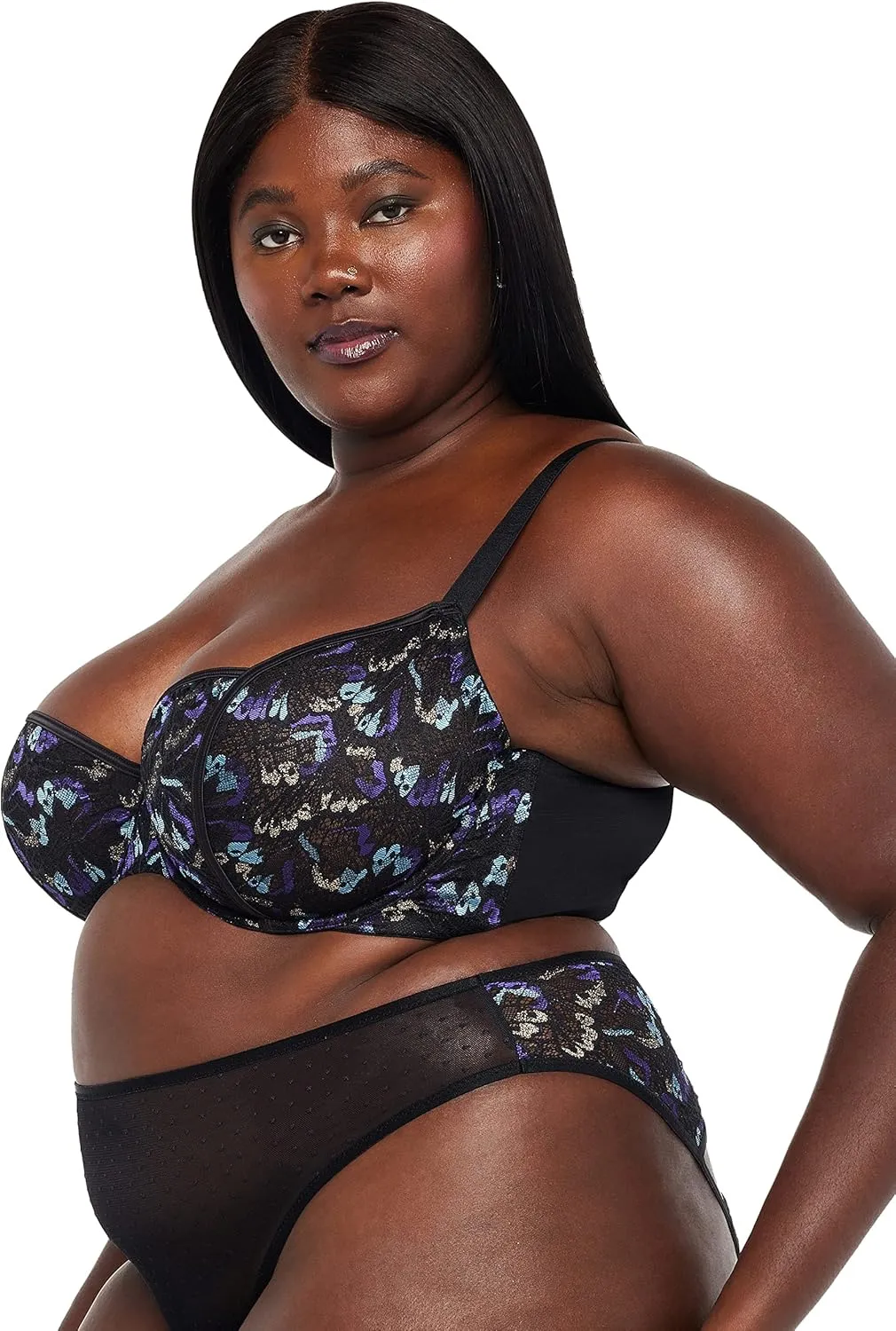 Savage x Fenty Womens Butterfly Wings Unlined Lace Tulip Cup Bra