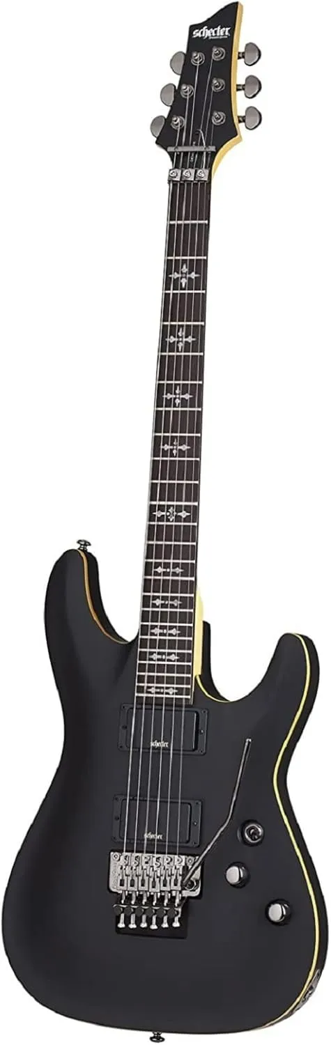Schecter 6 String Solid-Body Electric Guitar, Aged Black Satin (3661)