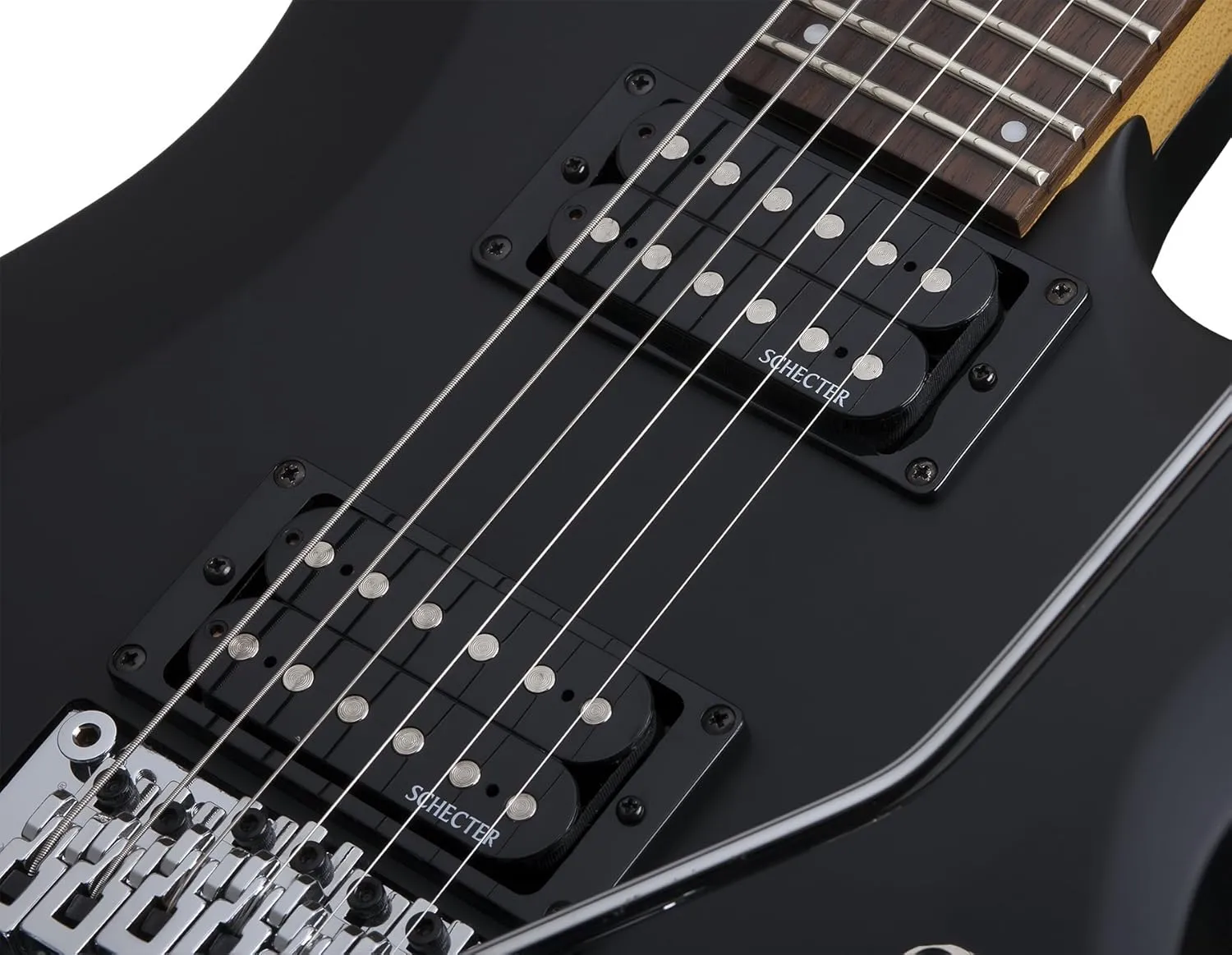 Schecter C-6 FR DELUXE Satin Black Solid-Body Electric Guitar, Satin Black