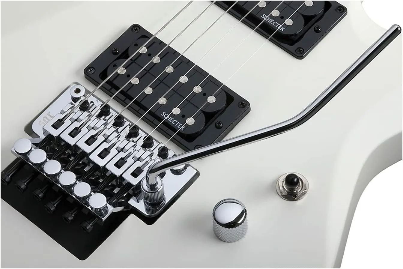 Schecter C-6 FR DELUXE Satin White Solid-Body Electric Guitar, Satin White