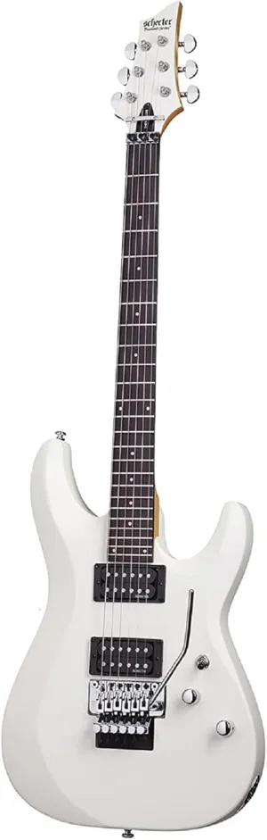 Schecter C-6 FR DELUXE Satin White Solid-Body Electric Guitar, Satin White