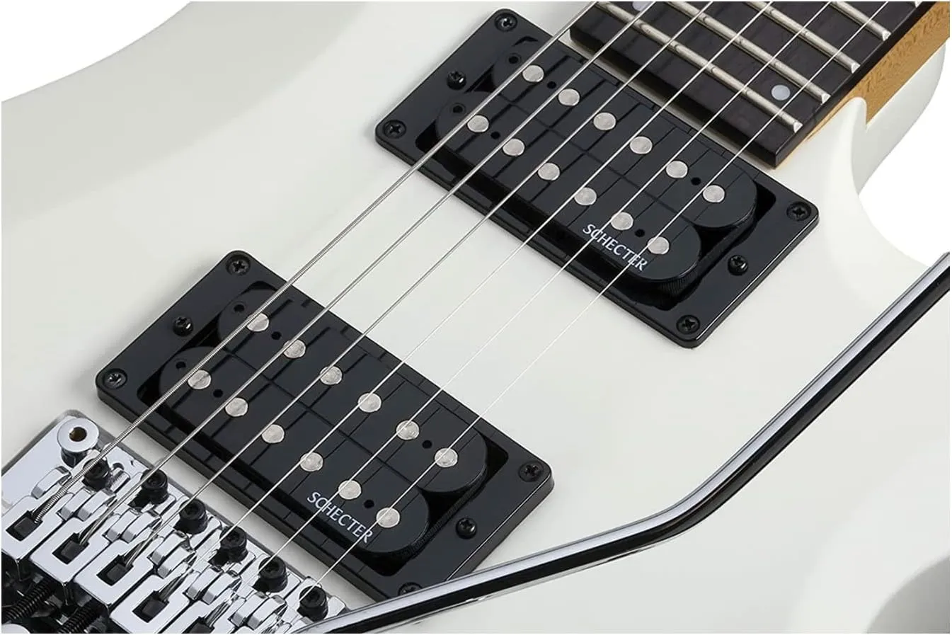 Schecter C-6 FR DELUXE Satin White Solid-Body Electric Guitar, Satin White