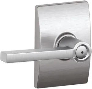 SCHLAGE F40 LAT 626 CEN Century Collection Latitude Privacy Lever, Satin Chrome