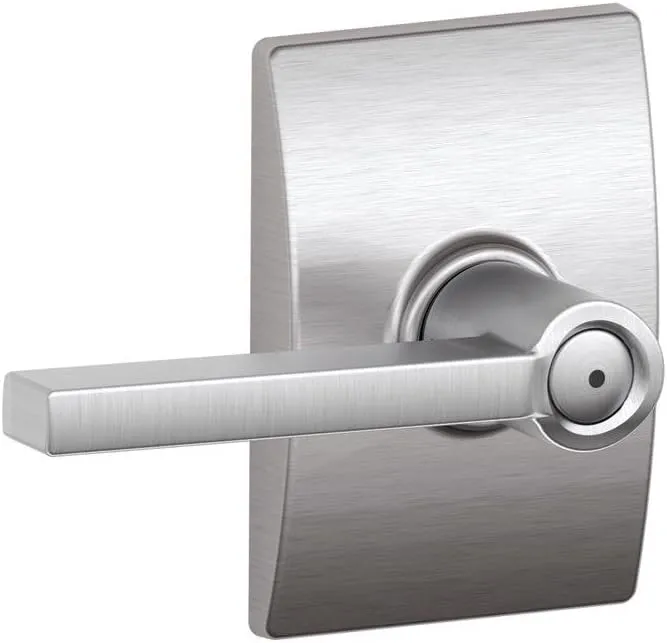 SCHLAGE F40 LAT 626 CEN Century Collection Latitude Privacy Lever, Satin Chrome