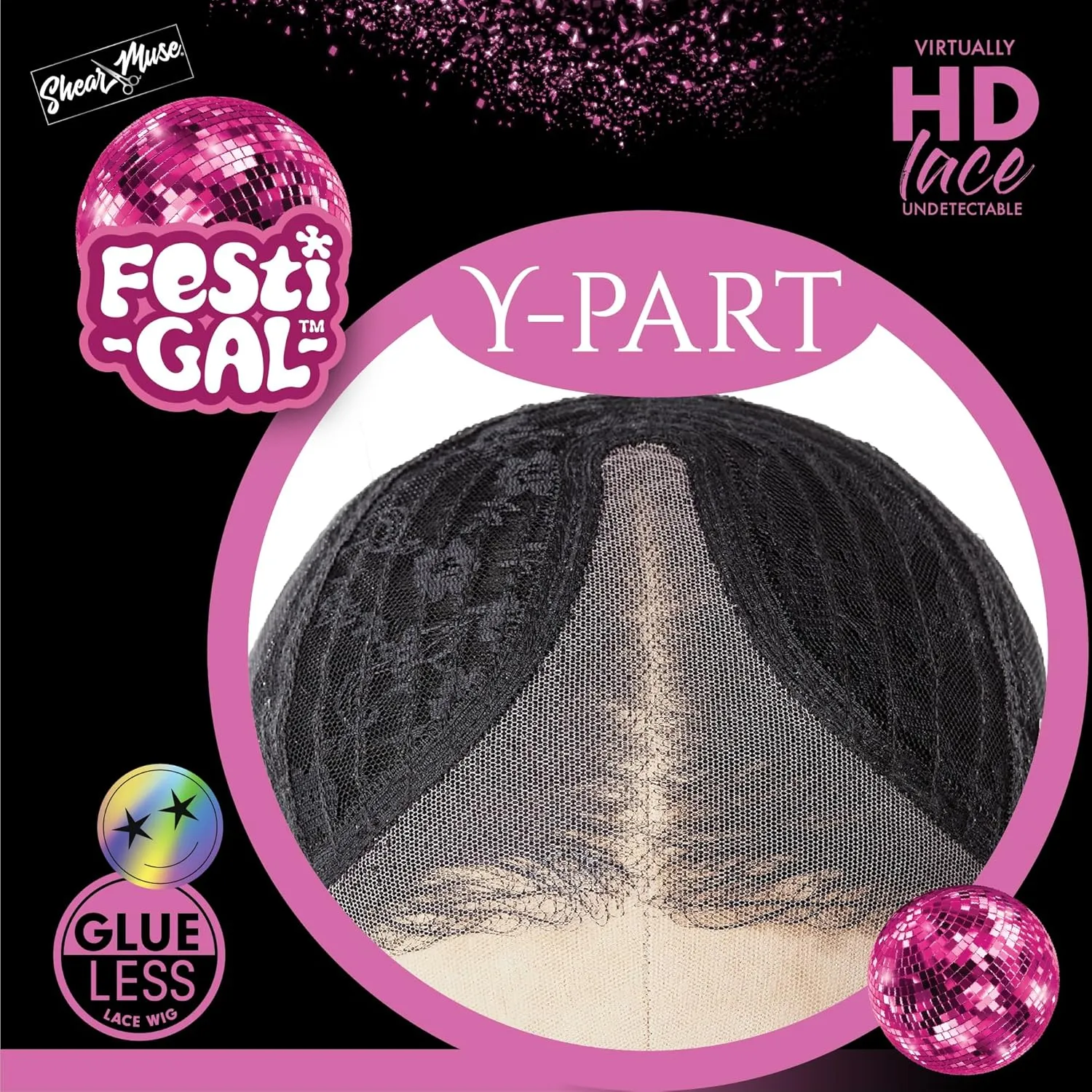 Sensationnel Shearmuse Festigal Lacewig - Flower Gal Glueless Ypart Laceparting Hand Tied Ready to Wear Synthetic Prestyled Units (BLEACHBLONDE)