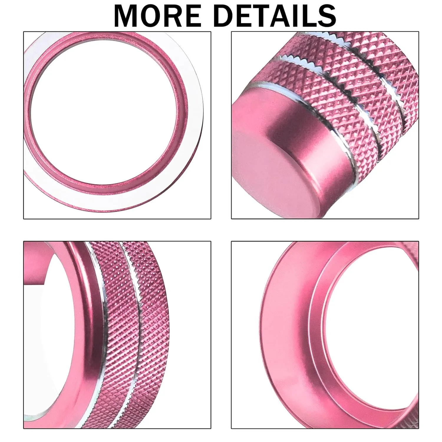 SENSHINE Air Conditioning, Vent Knob Cover for Honda Civic Accessories 2022 2023 2024 2025 for Honda CRV 2023 2024 2025 for Acura Integra 2023 2024 2025 Start/Stop Push Button Ring Trim 10Pcs (Pink)