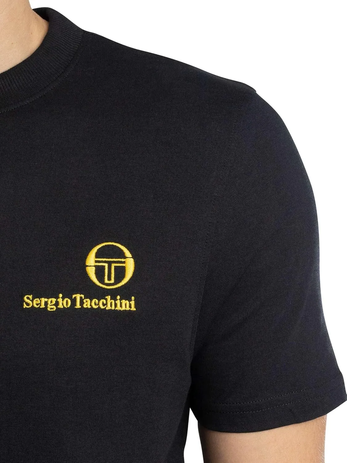 Sergio Tacchini Men's Felton T-Shirt, Black/Gold