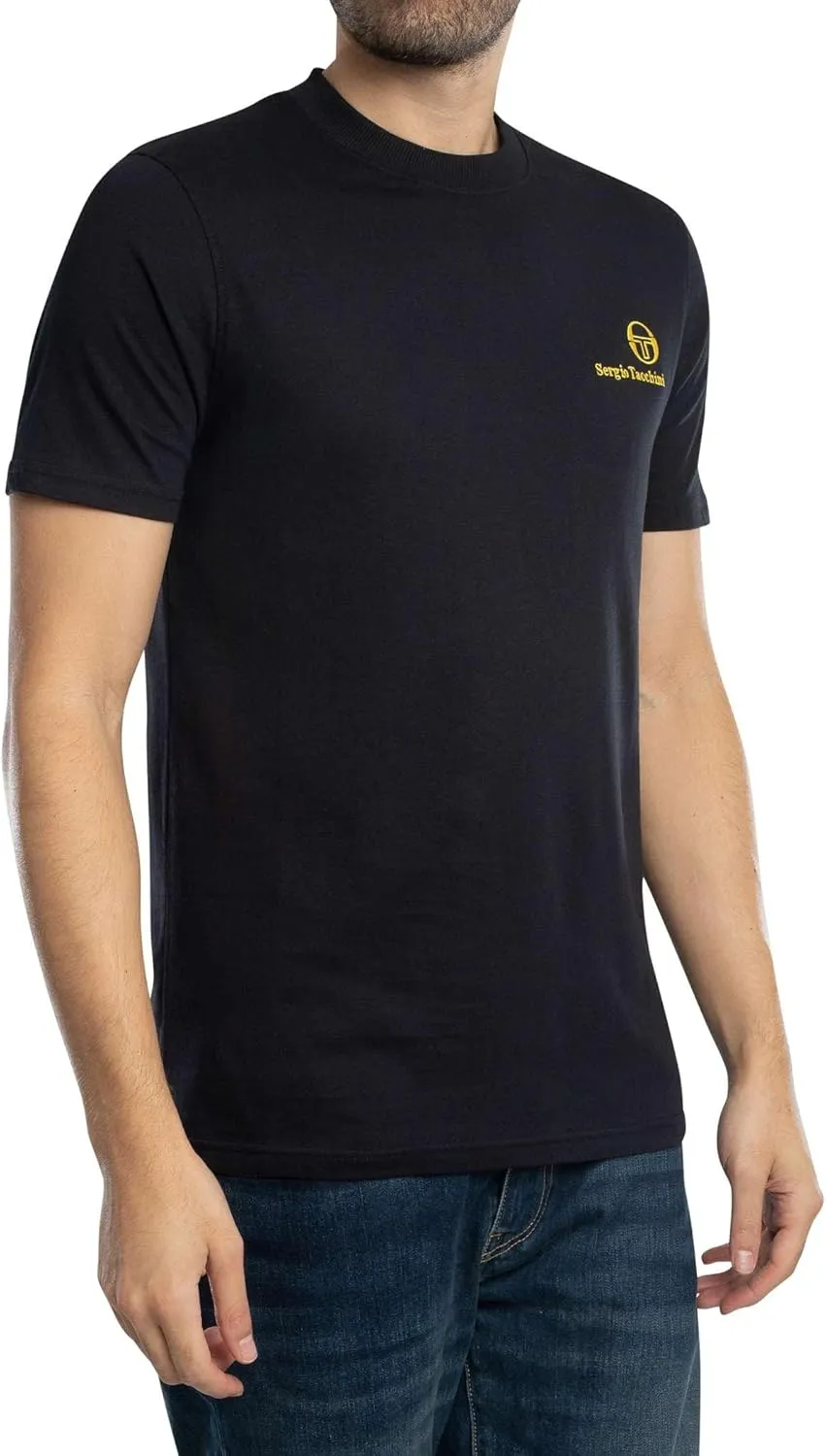Sergio Tacchini Men's Felton T-Shirt, Black/Gold