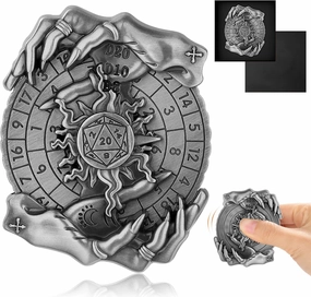 Shadow Claws Roulette Dice Spinner for DND Dice Set, 7-in-1 Dragon Metallic D&D Dice with Gift Case for Dungeons and Dragon Game, RPG Role Playing Table Game Gifts (Black)