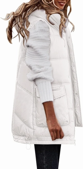 SHAOBGE Long Winter Coat Down Women Leisure Cotton Padded Jacket Tank Top Take Cotton Vest Coat of Bread Thin Down