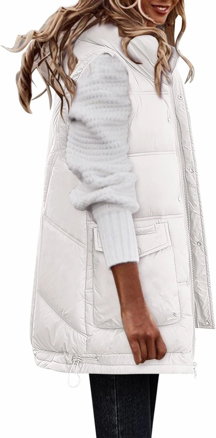 SHAOBGE Long Winter Coat Down Women Leisure Cotton Padded Jacket Tank Top Take Cotton Vest Coat of Bread Thin Down