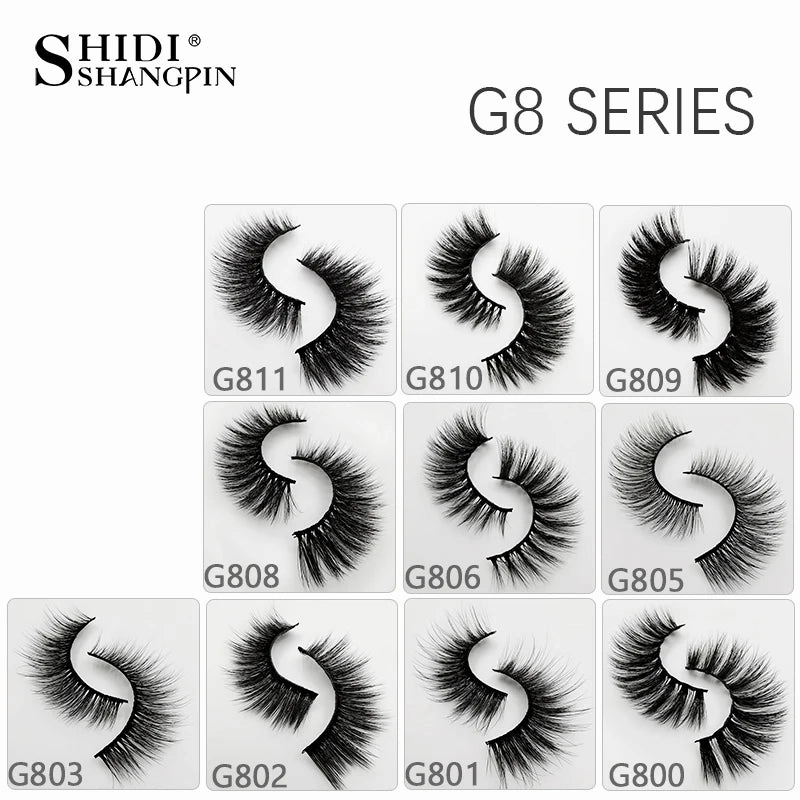 SHIDISHANGPIN 5 pairs mink eyelashes false eyelashes natural false lashes 3d mink lashes 3d lashes mink faux cils cilios G806