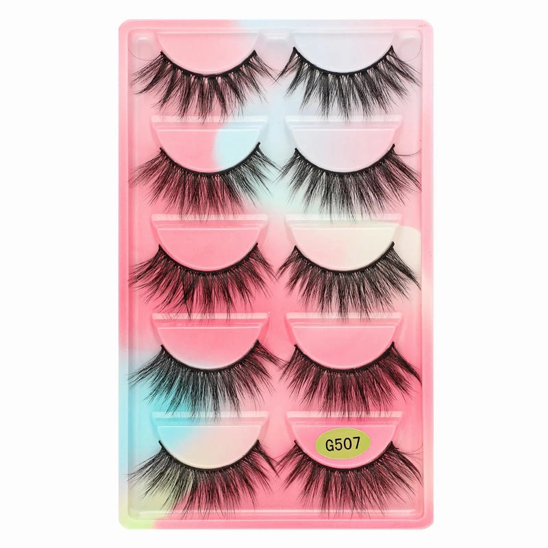SHIDISHANGPIN 5 pairs mink eyelashes false eyelashes natural false lashes 3d mink lashes 3d lashes mink faux cils cilios G806
