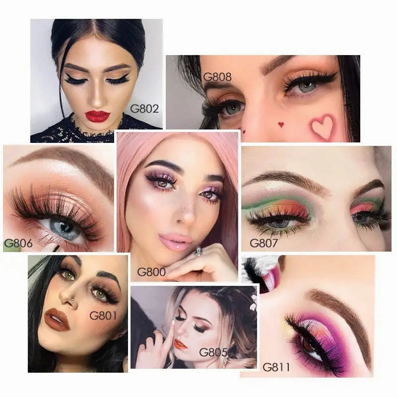 SHIDISHANGPIN 5 pairs mink eyelashes false eyelashes natural false lashes 3d mink lashes 3d lashes mink faux cils cilios G806