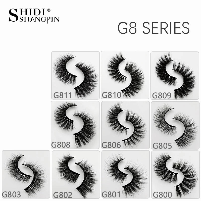 SHIDISHANGPIN 5 pairs mink eyelashes false eyelashes natural false lashes 3d mink lashes 3d lashes mink faux cils cilios G806