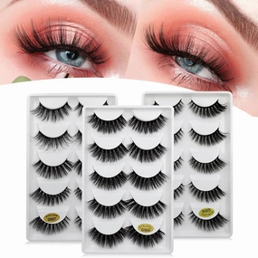 SHIDISHANGPIN 5 pairs mink eyelashes false eyelashes natural false lashes 3d mink lashes 3d lashes mink faux cils cilios G806
