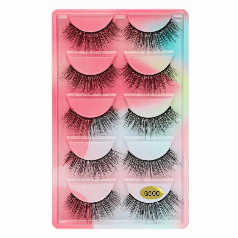 SHIDISHANGPIN 5 pairs mink eyelashes false eyelashes natural false lashes 3d mink lashes 3d lashes mink faux cils cilios G806