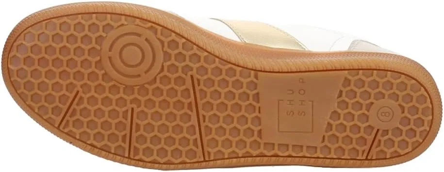 Shu Shop Womens Sydney Metallic Lace Up Sneakers Shoes Casual - Gold