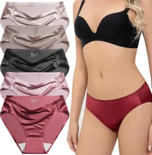 Silky Smooth Invisible Hipster Bikini Underwear for Women Frozen Silk Seamless Panties with Silky Tactile Touch