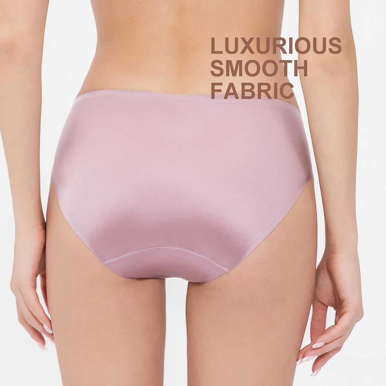 Silky Smooth Invisible Hipster Bikini Underwear for Women Frozen Silk Seamless Panties with Silky Tactile Touch