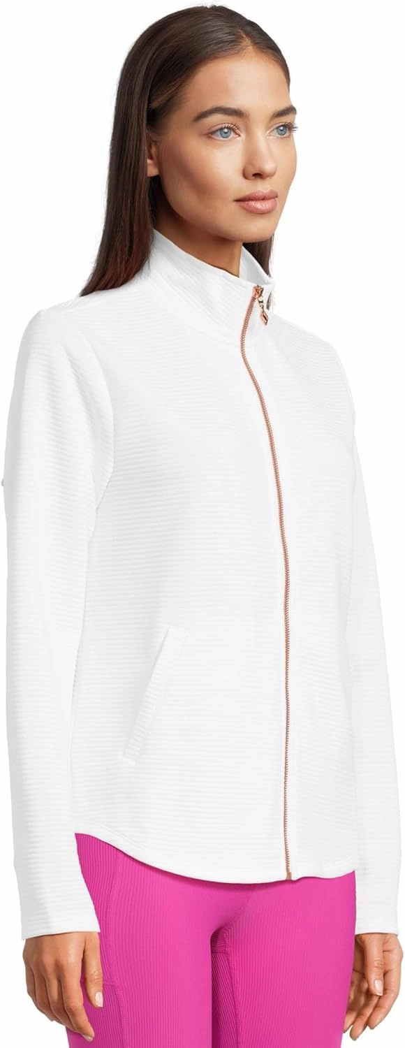 Skechers Women's Gowalk Hoodless Hoodie Shine Scoop Hem Jacket