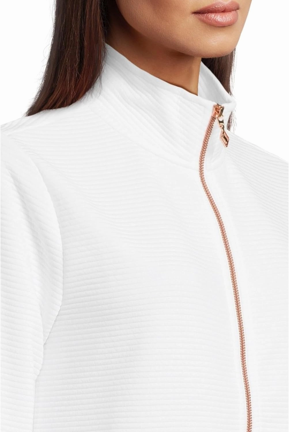 Skechers Women's Gowalk Hoodless Hoodie Shine Scoop Hem Jacket