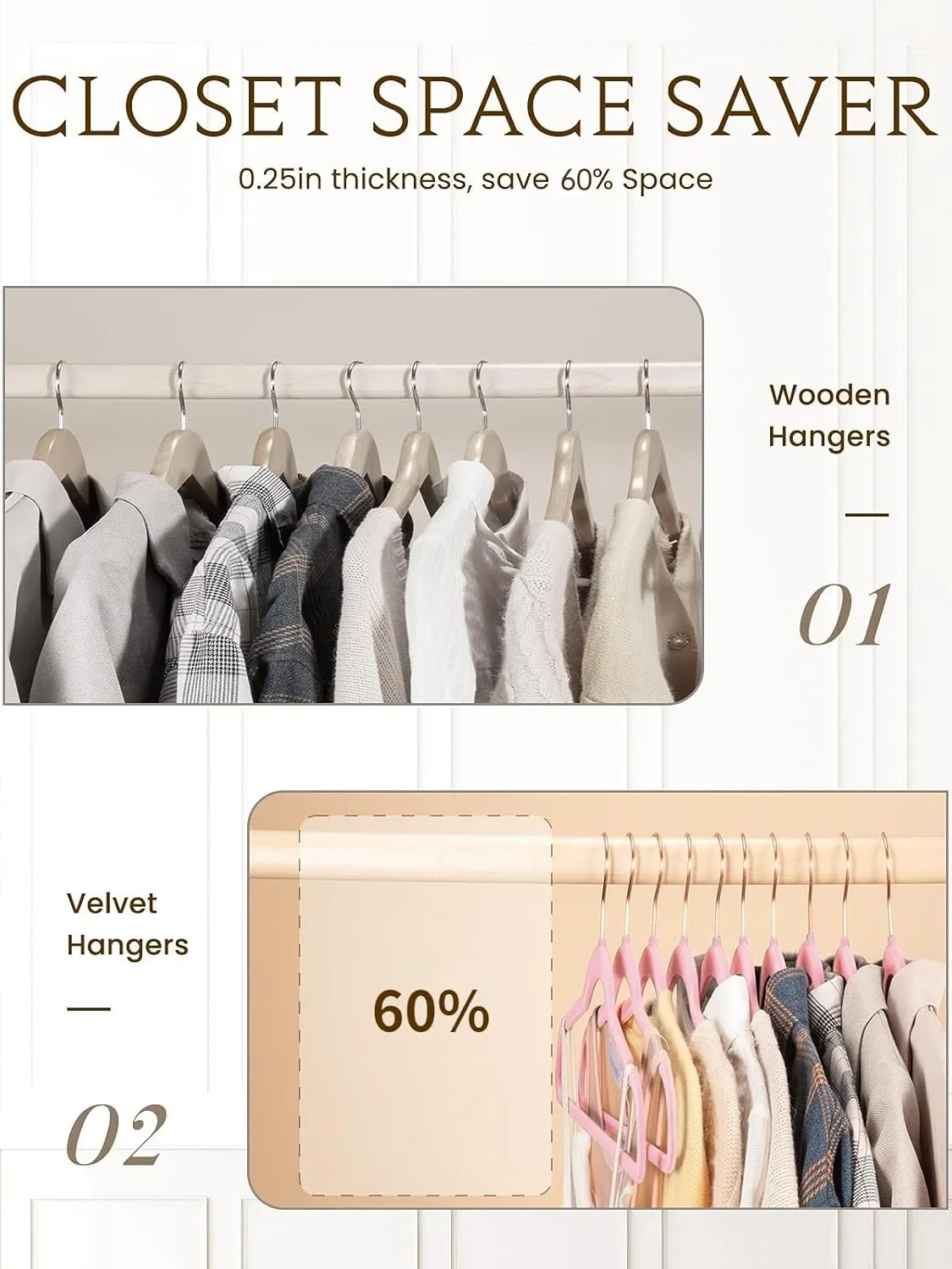Smartor Pink Velvet Hangers - 50 Pack, Felt Hangers Non Slip Rose Gold Velvet Hangers, Heavy Duty Felt Hanger Flocked Hangers as Coat Hangers, Suit Hangers - Heavy Duty Clothes Hangers Velvet - Pink