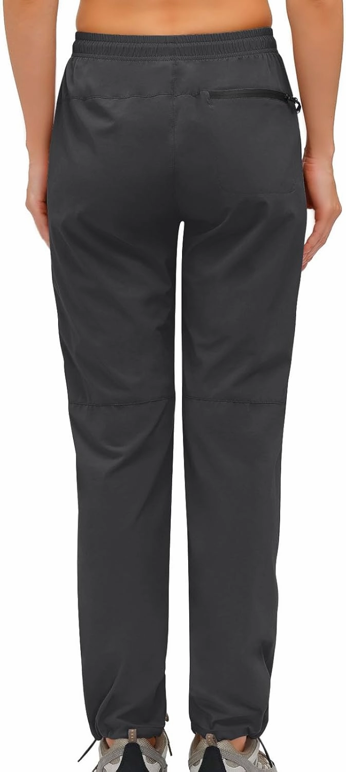 SMIDOW Womens Hiking Cargo Pants Lightweight Quick Dry High Waist Drawstring Jogger Pants Casual Workout Running Sweatpants