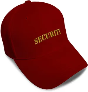 Speedy Pros Baseball Caps for Men & Women Embroidered Security Gold Embroidery Ladies & Men Baseball Hats Acrylic