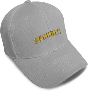 Speedy Pros Baseball Caps for Men & Women Embroidered Security Gold Embroidery Ladies & Men Baseball Hats Acrylic