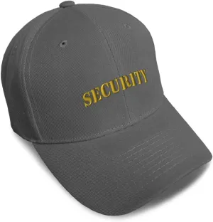 Speedy Pros Baseball Caps for Men & Women Embroidered Security Gold Embroidery Ladies & Men Baseball Hats Acrylic